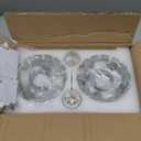 Crystal Battery Operated Wall Sconces Set of 2, Chrome Rechargeable Wireless Wall Lights with Crystal Lampshade, 12 RGB and 3CCT Dimmable Wall Lamps with Remote for Bedroom Living Room Hallway