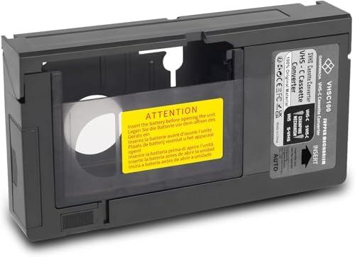 OAWMWAOA Motorized VHS-C Cassette Adapter, Compatible 12mm SVHS VHS-C to VHS, VHSC Ideal for VCR Player, Video Cassette Player and VHS to Digital Converting with 1 pcs Lens Clean Cloth