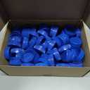 PATIKIL 38mm/1.5" Inner Plastic Bottle Cap, 100Pcs Replacement Screw Bottle Cap Storage Jug Lids for Craft DIY Juice Water Milk, Blue