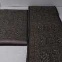 Collive Kitchen Mats for Floor, Cushioned Anti Fatigue Mat Dark Green Floral Rugs 2 Piece Non Skid Waterproof Sink Rug, Memory Foam Comfort Standing Mat for Office, Laundry, Desk (17.3"x47"+17.3"x29")