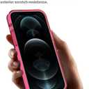 ArtsEvo Shockproof Clear Design for iPhone 13 Pro Case, Certified 6.6ft Drop Protection, Raised Edges Protect Camera and Screen, Hotpink