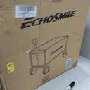 EchoSmile Collapsible Wagon Cart for Camping & Beach - Heavy Duty 400lbs Capacity All-Terrain Cart with Wide Wheels, Portable Folding Utility Wagon for Grocery, Garden, Sports,Black