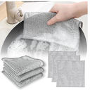 Scrubbing Pad Dish Wash for Stain Removal Scrubber Stainless Steel Wire Sided Non-Scratch Scouring Sided (PACK OF 5)