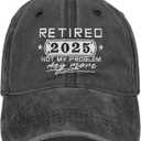 Funny Retirement Gifts for Men 2025, Mens Retirement Gifts, Retired Hat Personalized Best Retired Ideas Gifts (One Size)