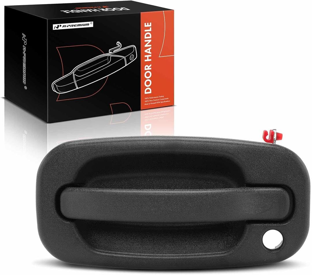 A-Premium - Exterior Door Handle with Keyhole - Front Left Driver Side - Compatible with Cadillac, Chevy & GMC Models - Silverado, Sierra, Tahoe, Suburban, Avalanche, Yukon - 99-07 - Replace# 15034985