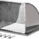 PATIKIL 12"x12" Wall Vent Cover, Exterior Dryer Vent Outlet Grille Louvered 304 Stainless Steel Outdoor Duct Ventilation with Mesh Screen for Bathroom Kitchen