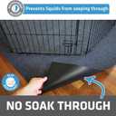 Drymate Jumbo Dog Playpen Mat (60x74), Super Absorbent, Waterproof, Slip-Resistant, Machine Washable, Reusable Puppy Pad for Training, Whelping, Housebreaking, Incontinence, Crate, Kennel (USA Made) (Charcoal)