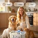 3Gal Large Dog Water Fountain Dispenser, 11L Stainless Steel Pet Fountain with 6 Filters, Ultra Quiet Automatic Dog Water Bowl Dispenser for Large & Multi-pet, Wide Drinking Area, Easy to Clean