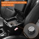 Hooke Road JL Gladiator Center Console Safe Lockbox Insert Armrest Storage for 2018-2026 Jeep Wrangler JL & Gladiator JT (Exclude Rubicon), Heavy Duty Safety Password Lock Box Vault (Black Steel)