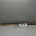 Elrene Home Fashions Rhinebeck Single Faux-Wood Curtain Rod, For Curtains and Drapery with Rustic Cap Finials, 1-Inch Diameter, 86"-120" Adjustable Rod, Antique Walnut
