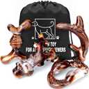 4-Pack Dog Chew Toys for Aggressive Chewers, Long Lasting Heavy Duty Chewing, Boredom and Stimulation for Medium Breeds, Tough Almost Indestructible Dog Bones Teeth Cleaning Toy (Large)