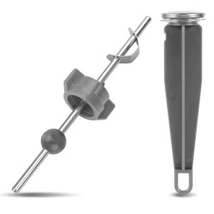Sink Drain Parts, Lavatory Pop Up Stopper Assembly with Plug Bathroom Sink Drain Kit Pivot Ball Rod Replacement Compatible with Price Pfister & Popular Band(Grey,Grey)