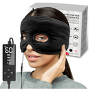Moist Heat Sinus Pressure Relief Mask with 3 Heat Settings, Extra Large Face Heating Pad for Eyes, Sinusitis, Hormone Migraine, Tension Headache Relief Black