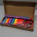 Ramede 7 Pcs Clown Costume Set for Women Circus Outfit Rainbow Tutu Skirt Clown Striped Sock Y Back Adjustable Suspender Hair Scrunchies Bow Tie Headband for Women Halloween Carnival Cosplay