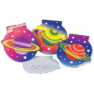 Pack of 2, DIE CUT PLANET NOTEPADS - Stationery - 24 Pieces