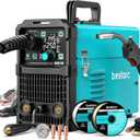bestarc 145A MIG Welder, 110V 220V 4 in 1 Gas/Flux Core MIG/Lift TIG/Stick Welder Machine, Large LED Display Welding Machine, IGBT Inverter Welder MIG145 Soild Gasless Synergy MIG Welder