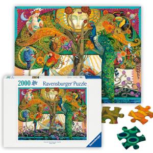 Ravensburger - On The Fifth Day - 2000 Piece Jigsaw Puzzle - Stunning Imagery of an Artistic Creation Rendition - Vibrant Colors - Frameable - Premium Quality - Puzzles for Adults