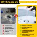 Plastic Ice Fishing Scoop Skimmer, Ice Fishing Scoop with Long Handle for Ice Removal, Ice Fishing Skimmer, Ice Fishing Gear and Ice Fishing Accessories