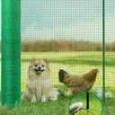 Temporary Fence with Posts, 40" Hx50'L Garden Fence Animal Barrier with Metal Ground Spikes, Temporary Fencing for Garden Backyard Outdoor Animal Protect