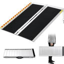 2FT Portable Wheelchair Ramp, Aluminum Wheelchair Ramps with Handle, Anti-Slip Folding Wheel Chair Ramp for Home Steps, Stairs, Entry, Threshold, Doorways, Scooter, 600LBS Capacity