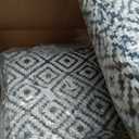 Barydat 4 Pcs Outdoor Patio Chair Cushions, 19.7 x 39.4 Inch Black and White Grid Square Dining Seat Back Chair Cushions with Tie Buffalo Plaid Indoor Outdoor Cushions for Patio Furniture