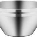 IMEEA Soup Bowls 40 OZ Large Deep Stainless Steel Bowls Set of 2 Durable Metal Bowls for Ramen Pasta Salad Serving Kitchen (7.9 Inch(40 Ounce))