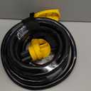 50 Amp RV/EV Extension Cord 25 FT Outdoor with Grip Handle, Flexible Heavy Duty 6/3+8/1 Gauge STW 4 Prong RV Power Cord Waterproof, NEMA 14-50P to 14-50R, Black-Yellow, ETL Listed