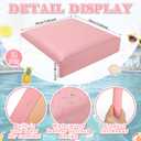 Novabright 2 Pcs Pool Seats for Edge of Pool Poolside Seating Mat with Soft Foam Pad Anti-Slip Cushion Waterproof Bath Seat Chair Poolside Accessories for Summer Outdoor Beach (Light Pink,12 Inch)