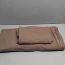 JIYUAN 100% Washed Cotton Duvet Cover Set 3 Pieces Queen, 1 Duvet Cover 90x90 Inches(Comforter Not Included) and 2 Pillowcases,Linen Feel Bedding Set Comfy and Breathable,Burnt Orange