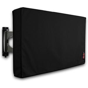 iBirdie Outdoor TV Cover 48 to 50 inch Weatherproof, Cover Size 47.5''L x 30''H, Waterproof for Outside Flat Screen 48 to 50 inch TV, Black, 600D Thick Fabric Screen Protector with Bottom