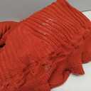 Hommtina Christmas Tree Skirt 48 Inches Red Tree Skirt,Christmas Tree Decorations Faux Fur Tree Skirt for Xmas Holiday Home Party Decorations Ornaments (Wave Red)