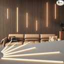 LED Recessed Lighting Kit for Wall Panels 6pcs Slat Wall Lights
Adhesive Wall Strip Lights with White Light Cover, 3000K Touch Switch Lamp for Wood Slat & Wall Accent Acoustic Panels