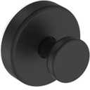 Bntuk Suction Cup Hooks for Shower, Removable Towel Hooks for Bathroom Window Glass Door Wall, Bath Robe Looafh Wreath Hook for Hanging - 1 Pack, Black