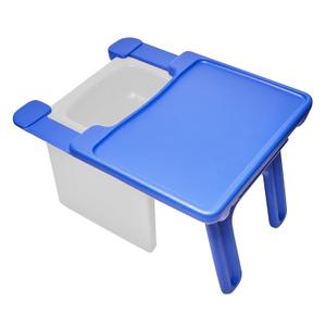 Children's Factory Edutray Kids Desk, Converts Cube Chair to Desk, Space-Saving Toddler Desk Converter, Homeschool & Classroom Study Desk, Safe, Durable & Easy to Clean (Blue)