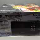 Emerson MW9255B Countertop Microwave Oven, 6 Pre-Programmed Settings, Removable Glass Turntable and Child Safety Lock, 0.9 Cu ft, 900W, Black