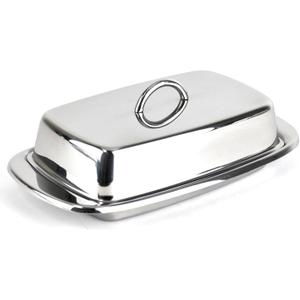 Cuisinox Stainless Steel Butter Dish with Lid, 4" x 7.5"