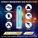 4 Pcs Bug Zapper Replacement Bulb 32W U Shaped Twin Tube Bulb Indoor Outdoor Bug Zapper Light with 4 Pin Base