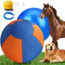 18" Herding Ball for Dogs, Dual-Layer Herding Toy with Protective Cover, Durable Giant Dog Ball for Australian Shepherd, Cattle Dog, Border Collie for Outdoor Play (Orange)