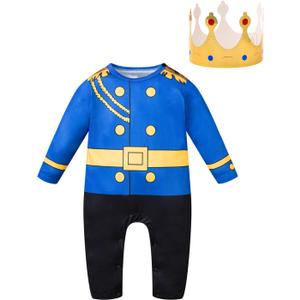 bakjuno Baby Unisex Costume Jumpsuit for Toddler Boys Girls Halloween Dress Up Party (3-6 Mothes, Black)