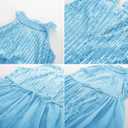 GRACE KARIN Girls Halter Neck Sequin Dress Kids Fancy Formal Party Christmas Sparkly Pageant Birthday Dresses (Blue, 10Y)