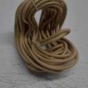 Helunsi 32.8ft Cloth Covered Lamp Cord, 18 AWG 2 Conductor Beige Vintage Electrical Cord Braided Electrical Wire, 18 Gauge Round Rayon Fabric Covered Wire for DIY Antique Industrial Lighting Project