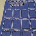 Leinuosen 2026 Graduation Photo Display Kindergarten to 12th Grade Photo Display 12 x 17 Inch School Years Wood Picture Board for Senior High School Graduation Decoration, 2 x 3 Pictures(Blue Black)