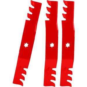 MAXPRO 3 Packs Mower Mulching Blade Compatible with Cub Cadet 50 Inch RZT 50 LTX 1050 / Fits Troy Bilt MTD Replaces 942-04053A 742-04053C 742-04053A 742-04053 942-04053 942-04053C (742-04053)