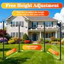 LETIANPAI 8 Pack String Light Poles,10 FT Metal Poles with Fork for Outdoor String Lights,Outdoor Light Poles with Fork,Poles/Post/Stand for Outside