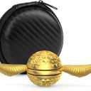 Sphere Fidget Spinner Toy for Kids Adults, Cool Ball Orb Finger Hand Fingertip, Metal Desk Toy for School Home Office Party Favors Goody Bag Fillers Stocking Stuffer Birthday Gift (Gold)