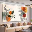 Suconvng Wall Art For Living Room Modern Boho Wall Art Decor Modern Aesthetic Canvas Art Wall Decor Home Wall Decoration Suitable Pictures For Bedroom Apartment Office Can Be Hung 24" 48"