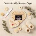 Pregnancy Announcement Gift Box for Grandparents - Ultrasound Picture Frame Ornament, Baby Reveal Surprise for Grandma & Grandpa, New Baby Gift Ideas (white)