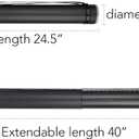 TRANSON Durable Poster Storage Tube with Straps 24"-40" Extendable for Blueprints, Artwork, Maps, Posters Color Black