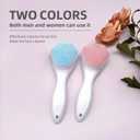 Cat Paw Silicone Face Scrubber, 2-Pack Manual Cleansing and Exfoliating Brush for Pore Care, Blackhead Removal, Gentle Skincare and Makeup Cleaning, Soft Bristles (Pink & Blue)