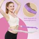 Weighted Spring Fitness Hoop, 4.4lb Soft Exercise Hoops for Adults Weight Loss, Foldable Hoops for Women Man, Waist Friendly Design, Portable Slimming Pilates Equipment for Home Workout